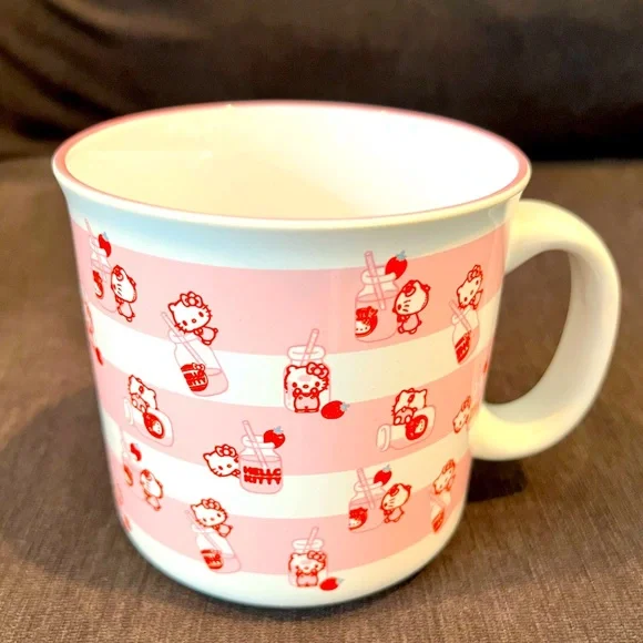 Hello Kitty Strawberry Milk Ceramic Camper Mug - Picture 1 of 5